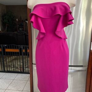 New alexia admor size 0 pink strapless dress